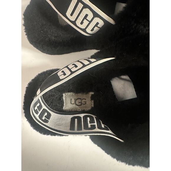 UGG Women's Fluff Yeah slide slipper Size 7 Black - Picture 3 of 4